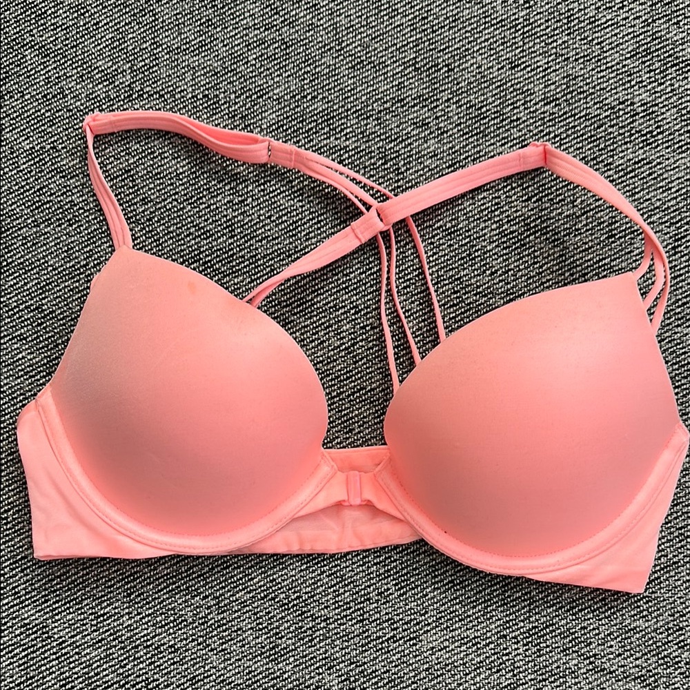 Victoria Secret Very Sexy Push-Up/Pigeonnant Coral Bra | 32C